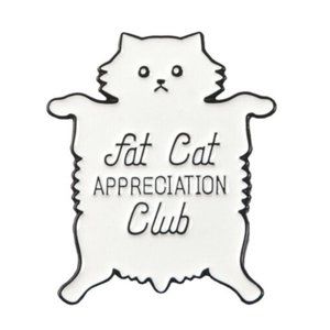 Fat Cat Appreciation Club Funny Chonky Cat Pin